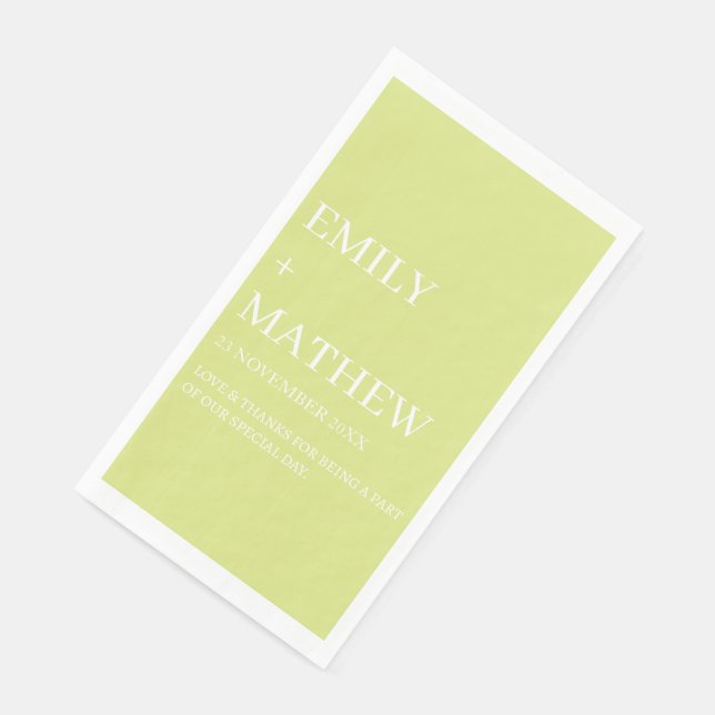 STYLISH MODERN CUSTOMIZED ELEGANT CLASSIC WEDDING  NAPKIN (Corner)