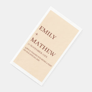 STYLISH MODERN CUSTOMIZED ELEGANT CLASSIC WEDDING NAPKIN
