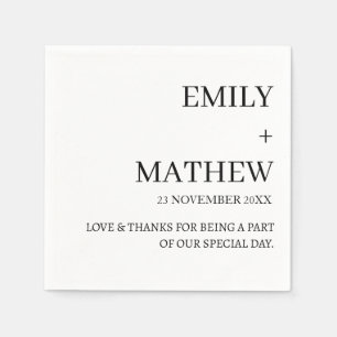 STYLISH MODERN CUSTOMIZED ELEGANT CLASSIC WEDDING NAPKIN