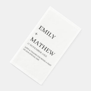 STYLISH MODERN CUSTOMIZED ELEGANT CLASSIC WEDDING  NAPKIN