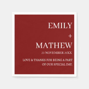 STYLISH MODERN CUSTOMIZED ELEGANT CLASSIC WEDDING  NAPKIN