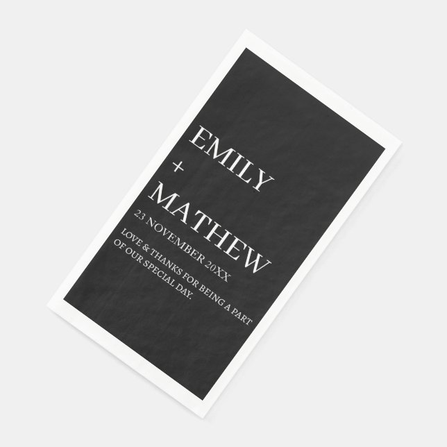 STYLISH MODERN CUSTOMIZED ELEGANT CLASSIC WEDDING  NAPKIN (Corner)