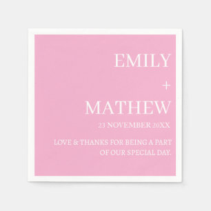STYLISH MODERN CUSTOMIZED ELEGANT CLASSIC WEDDING NAPKIN