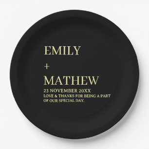 STYLISH MODERN CUSTOMIZED ELEGANT CLASSIC WEDDING  PAPER PLATE