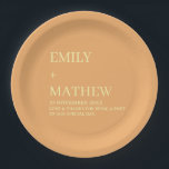 STYLISH MODERN CUSTOMIZED ELEGANT CLASSIC WEDDING  PAPER PLATE<br><div class="desc">CUSTOM NAME MINIMAL MONOGRAM BLACK & WHITE  TYPOGRAPHY WEDDING NAPKINS PERSONALIZED NAME CUTE WEDDING COASTERS
STYLISH MODERN CUSTOMIZED ELEGANT CLASSIC WEDDING SQUARE PAPER PLATES</div>