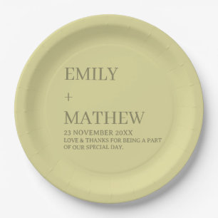 STYLISH MODERN CUSTOMIZED ELEGANT CLASSIC WEDDING  PAPER PLATE