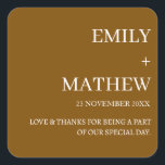 STYLISH MODERN CUSTOMIZED ELEGANT CLASSIC WEDDING  SQUARE STICKER<br><div class="desc">CUSTOM NAME MINIMAL MONOGRAM BLACK & WHITE  TYPOGRAPHY WEDDING NAPKINS PERSONALIZED NAME CUTE WEDDING STICKER 
STYLISH MODERN CUSTOMIZED ELEGANT CLASSIC WEDDING SQUARE STICKER</div>