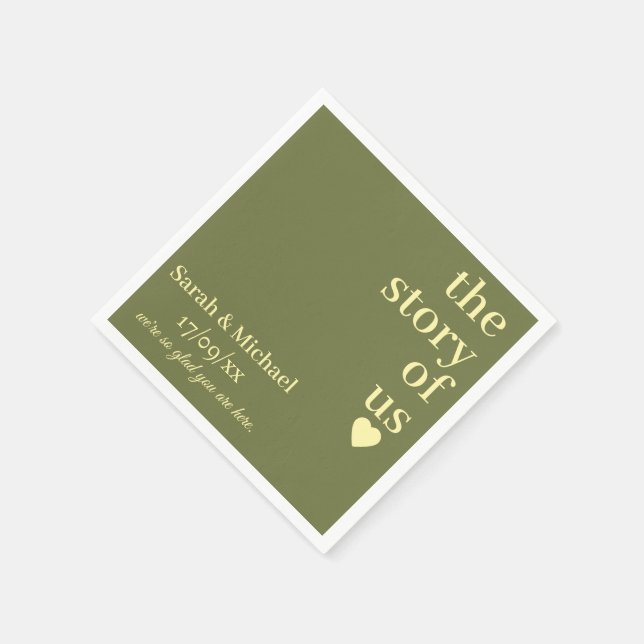 STYLISH MODERN CUSTOMIZED NAME CLASSIC WEDDING  NAPKIN (Corner)