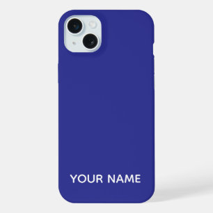 STYLISH MODERN CUSTOMIZED NAME DARK BLUE COLOUR iPhone 15 PLUS CASE