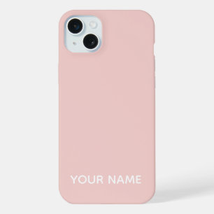 STYLISH MODERN CUSTOMIZED NAME LIGHT PINK COLOUR iPhone 15 PLUS CASE