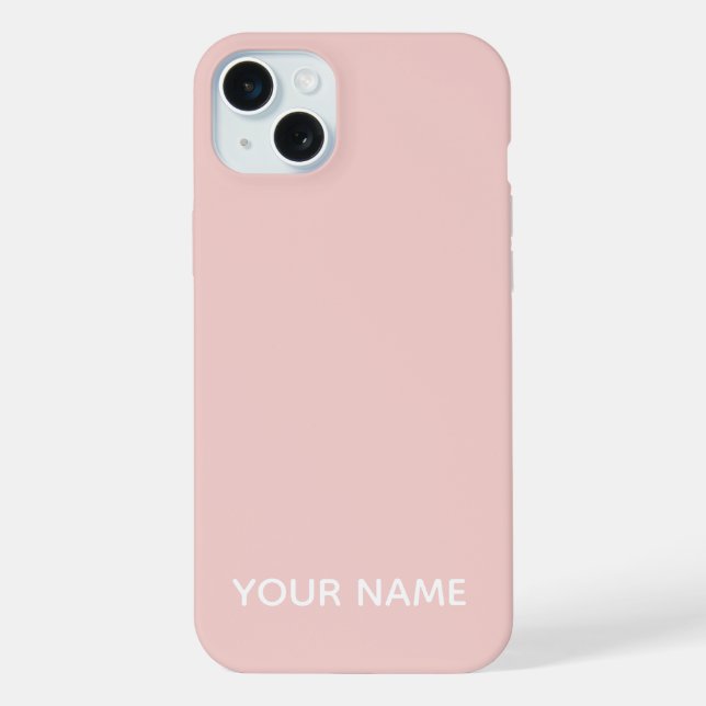 STYLISH MODERN CUSTOMIZED NAME LIGHT PINK COLOUR  iPhone CASE (Back)