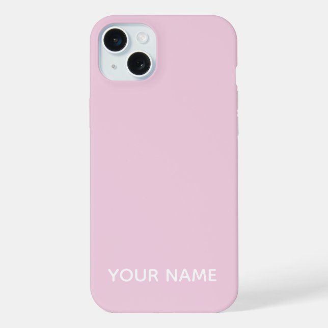 STYLISH MODERN CUSTOMIZED NAME LIGHT PINK COLOUR  iPhone CASE (Back)