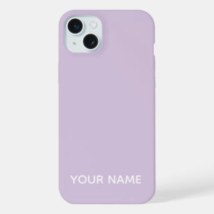 STYLISH MODERN CUSTOMIZED NAME PALE PURPLE COLOUR  iPhone 15 PLUS CASE
