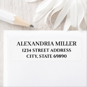 STYLISH MODERN CUSTOMIZED NAME RETURN ADDRESS