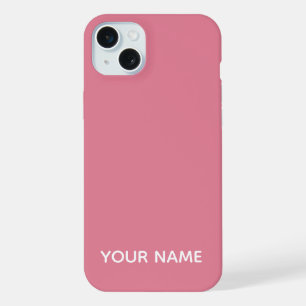 STYLISH MODERN CUSTOMIZED NAME ROSE COLOUR iPhone 15 PLUS CASE