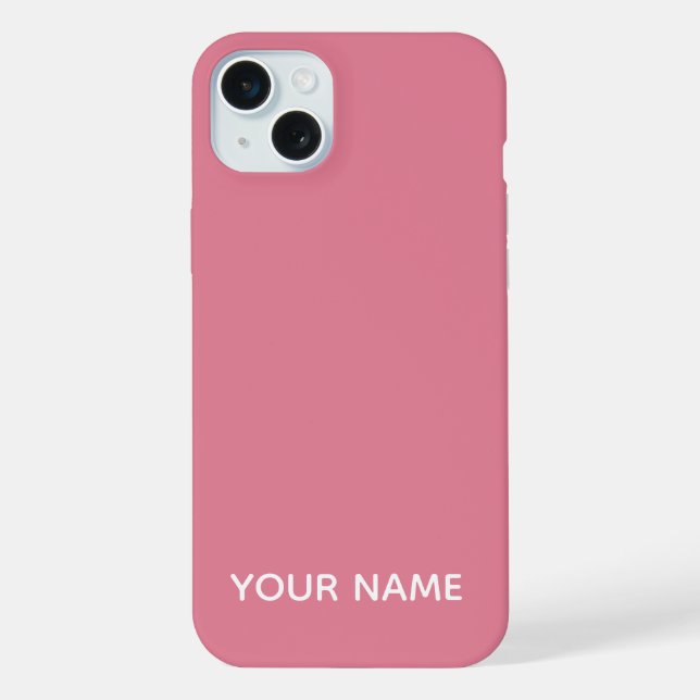 STYLISH MODERN CUSTOMIZED NAME ROSE COLOUR  iPhone CASE (Back)