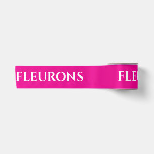 STYLISH MODERN CUSTOMIZED YOUR LOGO MINIMAL PINK SATIN RIBBON
