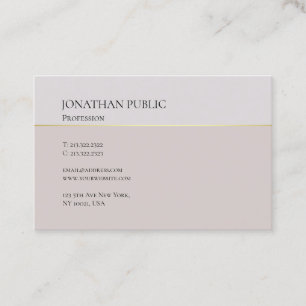 Stylish Modern Design Clean Plain Professional Business Card