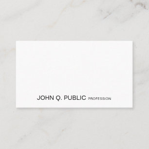 Stylish Modern Design Elegant Sleek Plain Chic Business Card