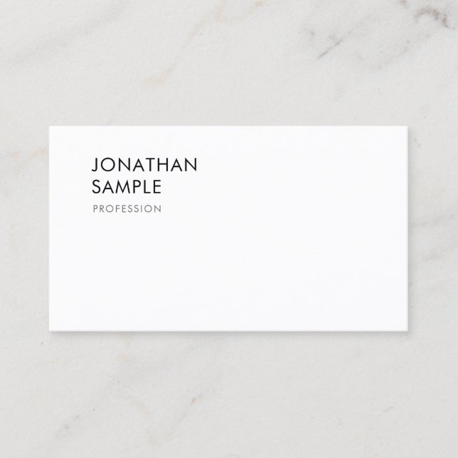 Stylish Modern Design Smart Plain Minimalist Business Card (Front)