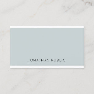 Stylish Modern Elegant Blue Green Minimalist Clean Business Card