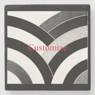 stylish modern elegant chevrons stone coaster