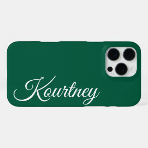 STYLISH MODERN ELEGANT CLASSIC CUSTOM DARK GREEN iPhone 16 PRO MAX CASE