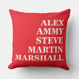 STYLISH MODERN ELEGANT CUSTOMIZED FAMILY NAME CUSHION