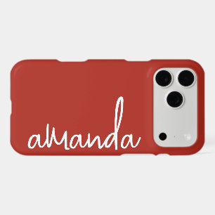 STYLISH MODERN ELEGANT CUSTOMIZED NAME DARKEST RED