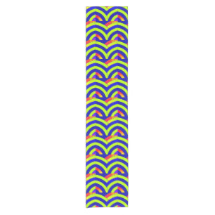 stylish modern elegant lime/navy chevrons short table runner