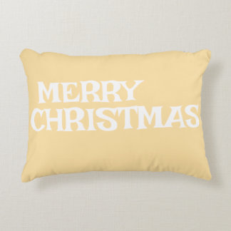 STYLISH MODERN ELEGANT MERRY CHRISTMAS BEIGE COLOR DECORATIVE CUSHION