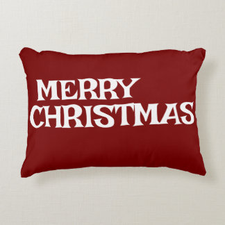 STYLISH MODERN ELEGANT MERRY CHRISTMAS RED COLOR DECORATIVE CUSHION