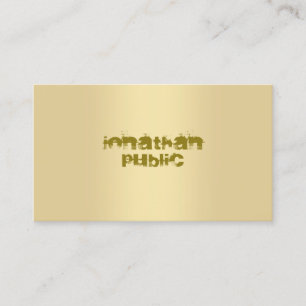 Stylish Modern Faux Gold Elegant Top Template Business Card