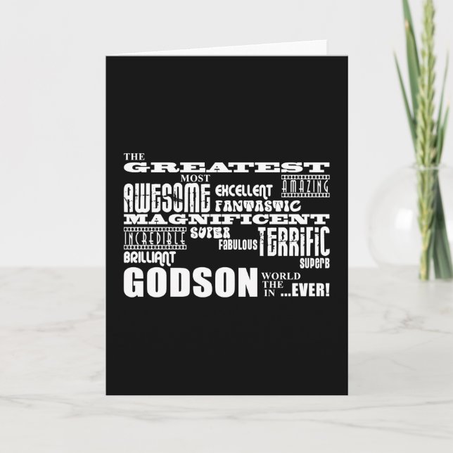 Stylish Modern & Fun Godsons : Greatest Godson Card (Front)