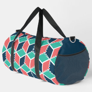 Stylish Modern Geometric Colour Cube Duffle Bag