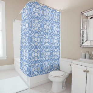 Stylish modern geometric design shower curtain