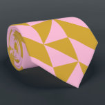 Stylish Modern Geometric Pink and Gold Pattern Tie<br><div class="desc">This stylish neck tie features a modern geometric pattern with shapes in pink and gold. Great gift idea!</div>