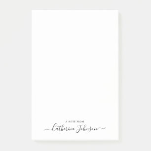 Stylish Modern Girly Script Calligraphy Note From