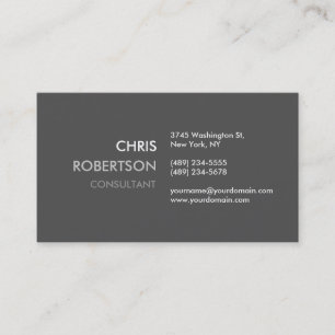 Stylish Modern Grey Attractive Business Card