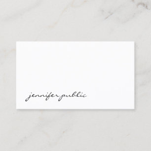Stylish Modern Hand Script Professional Simple Business Card