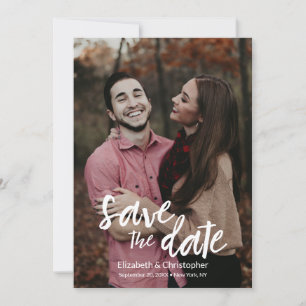Stylish Modern Handwritten Save the Date Photo