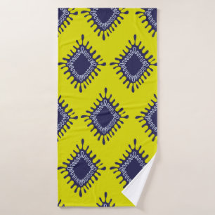 Stylish modern ikat tribal seamless pattern bath towel