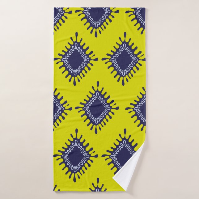 Stylish modern ikat tribal seamless pattern bath towel (Bath Towel)
