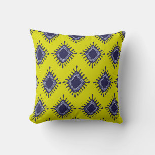 Stylish modern ikat tribal seamless pattern cushion