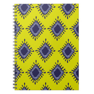 Stylish modern ikat tribal seamless pattern notebook