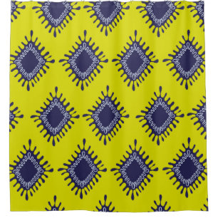 Stylish modern ikat tribal seamless pattern shower curtain