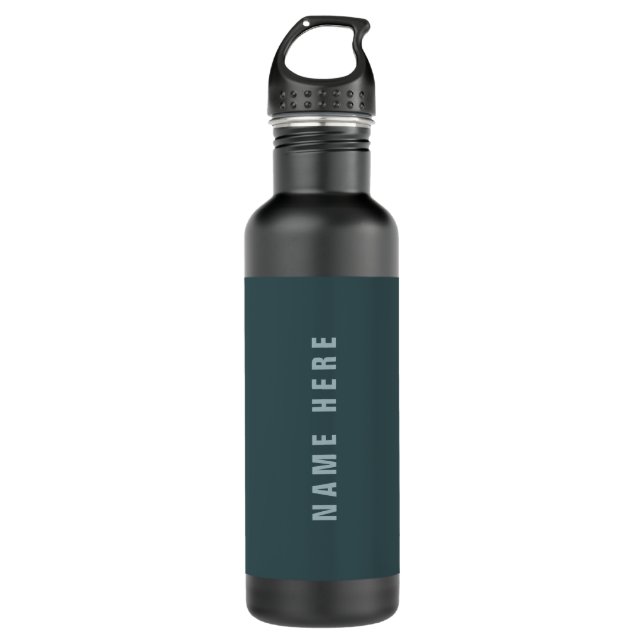 Stylish Modern Looking Name | Blue Grey 710 Ml Water Bottle (Front)