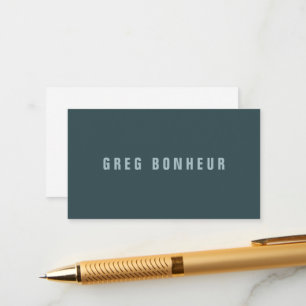 Stylish Modern Looking Name   Blue Grey Enclosure Card