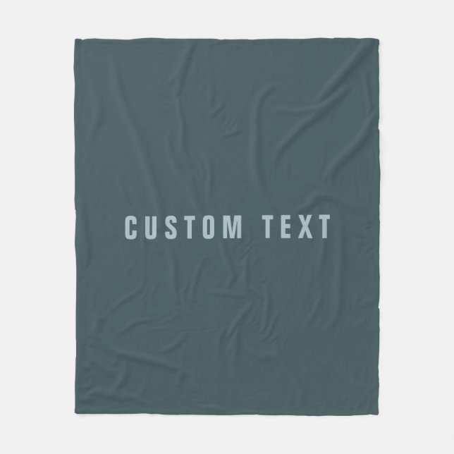Stylish Modern Looking Name | Blue Grey Fleece Blanket (Front)