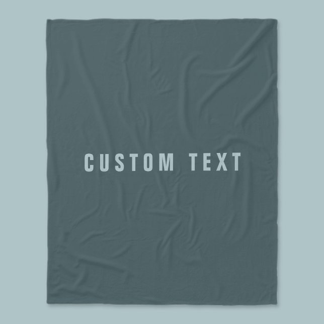 Stylish Modern Looking Name | Blue Grey Fleece Blanket (Creator Uploaded)